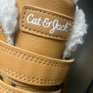 Cat & Jack Tan Boots with Fur Lining
